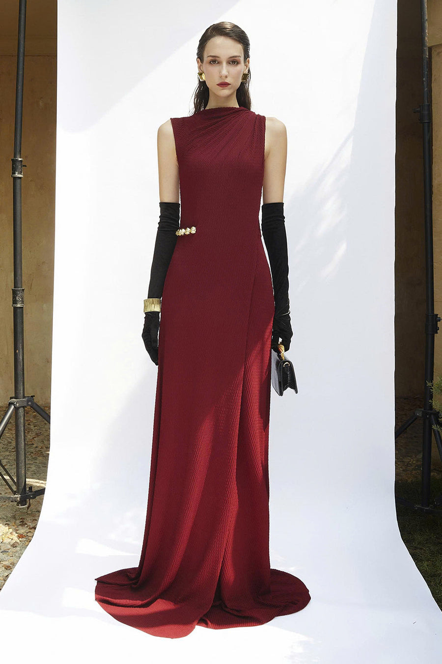 Walton High Neck Button Maxi Dress 8