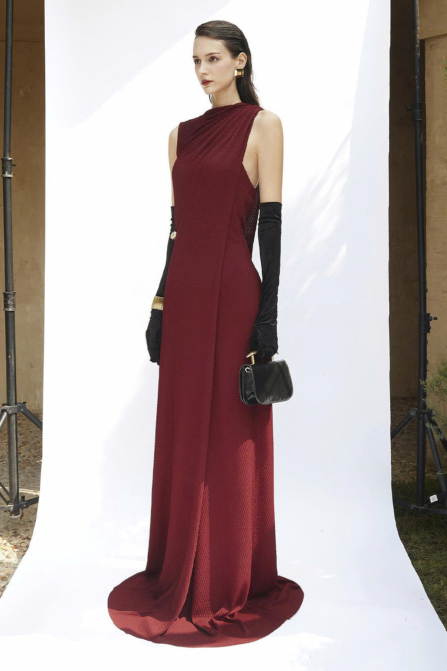 Walton High Neck Button Maxi Dress 6