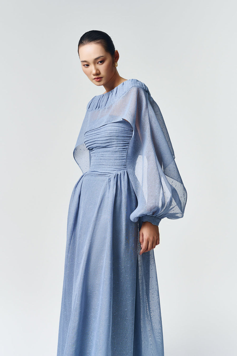 Willow Straight Across Draped Maxi Dress 27