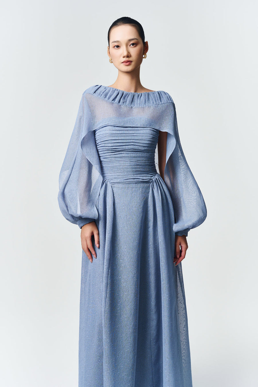 Willow Straight Across Draped Maxi Dress 25