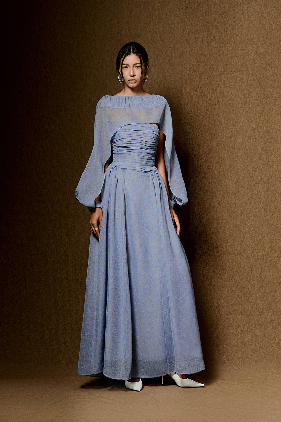 Willow Straight Across Draped Maxi Dress 32