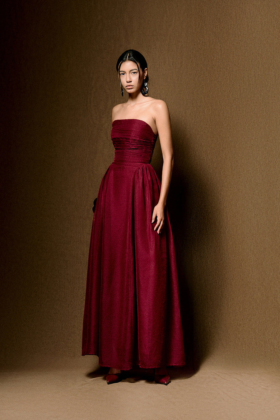 Willow Straight Across Draped Maxi Dress 5