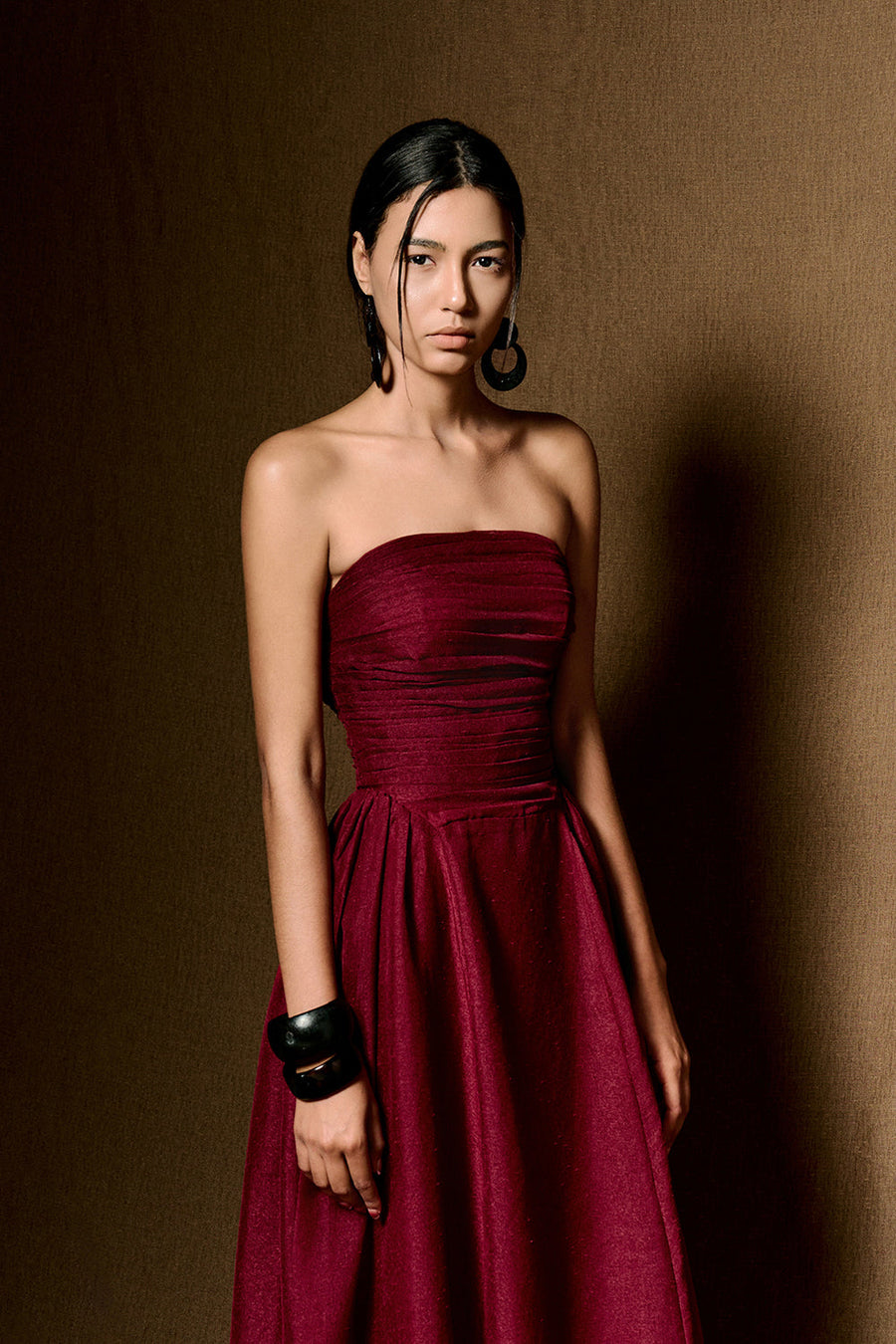 Willow Straight Across Draped Maxi Dress 3