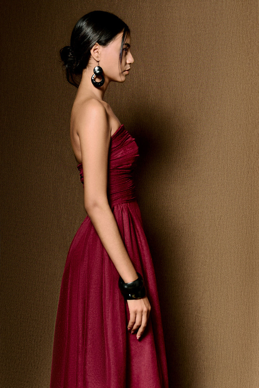 Willow Straight Across Draped Maxi Dress 4