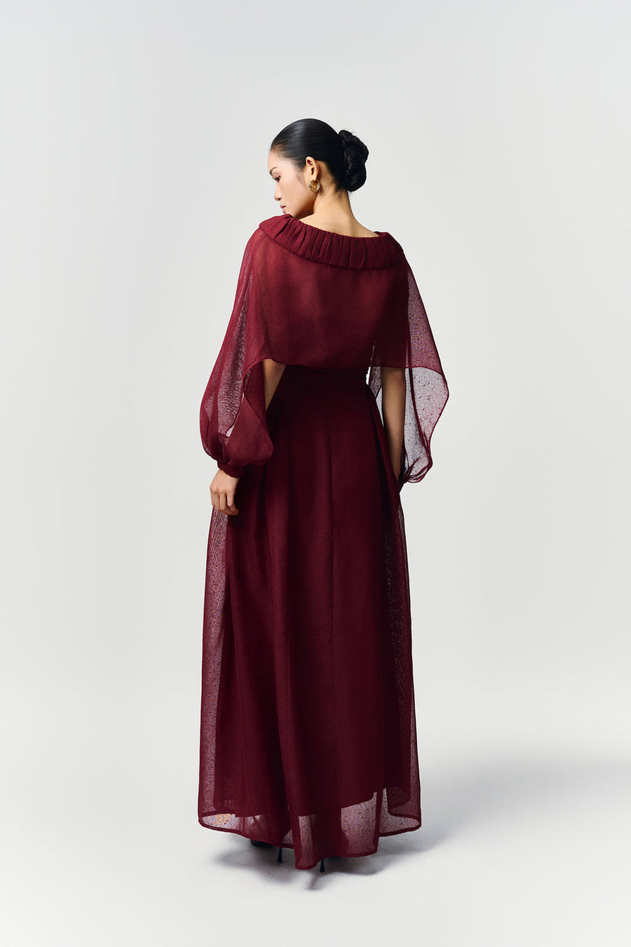 Willow Straight Across Draped Maxi Dress 12