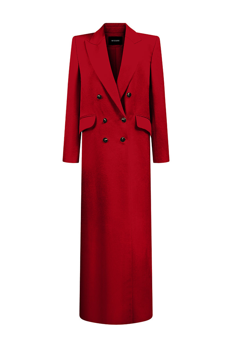 Yara Notched Taffeta Trench Coat 15