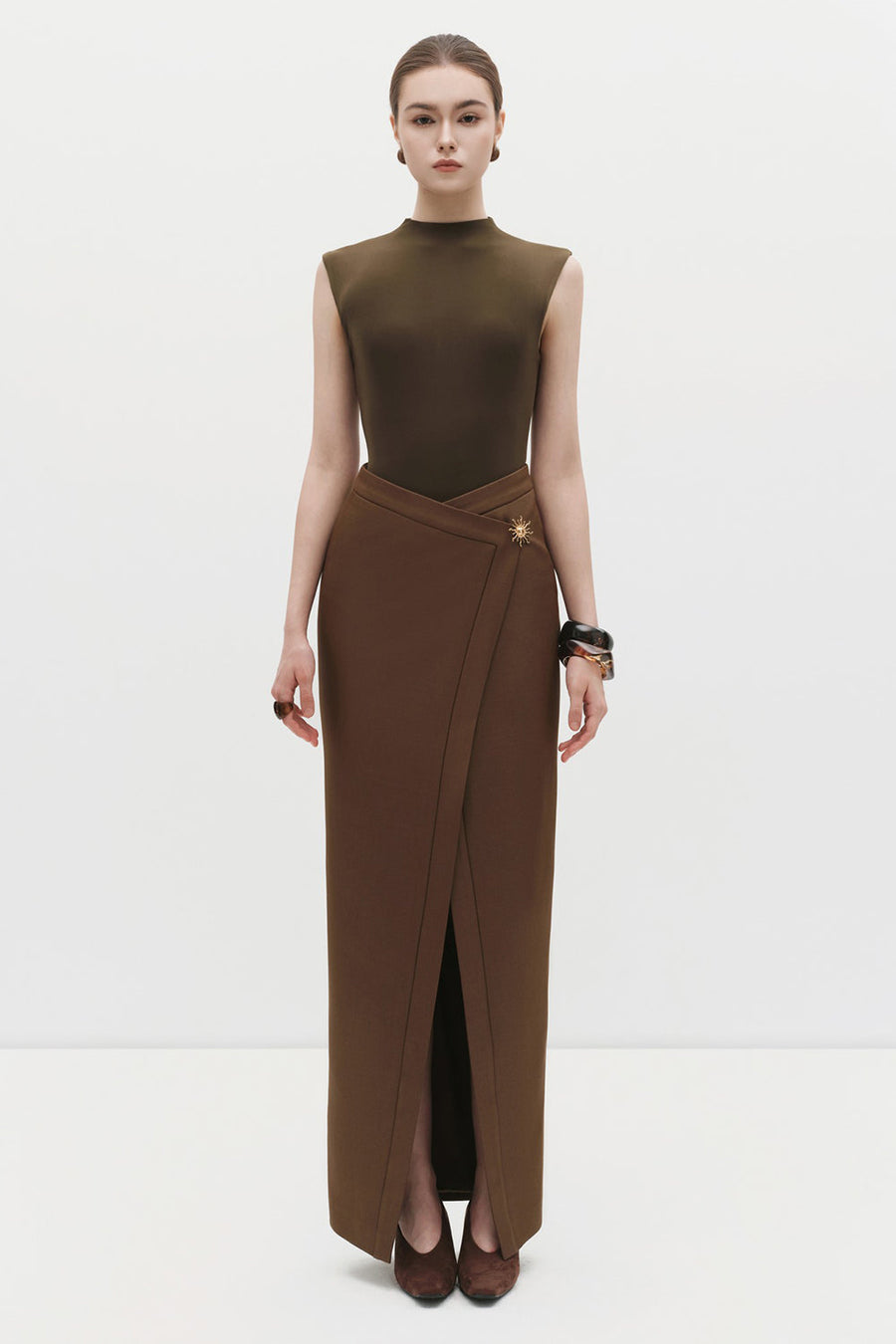 Zelda Wrap Crepe Skirt 1