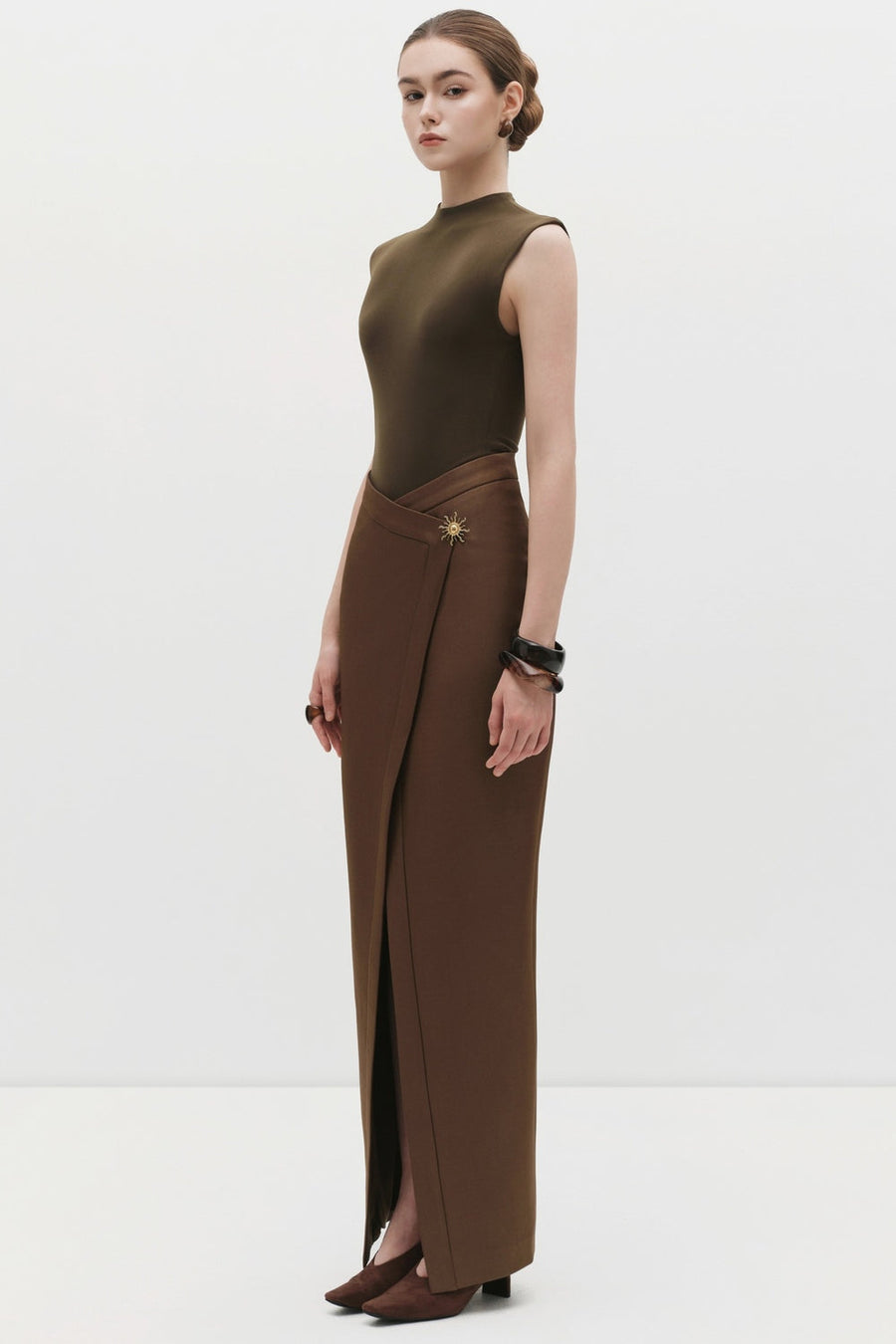 Zelda Wrap Crepe Skirt 4