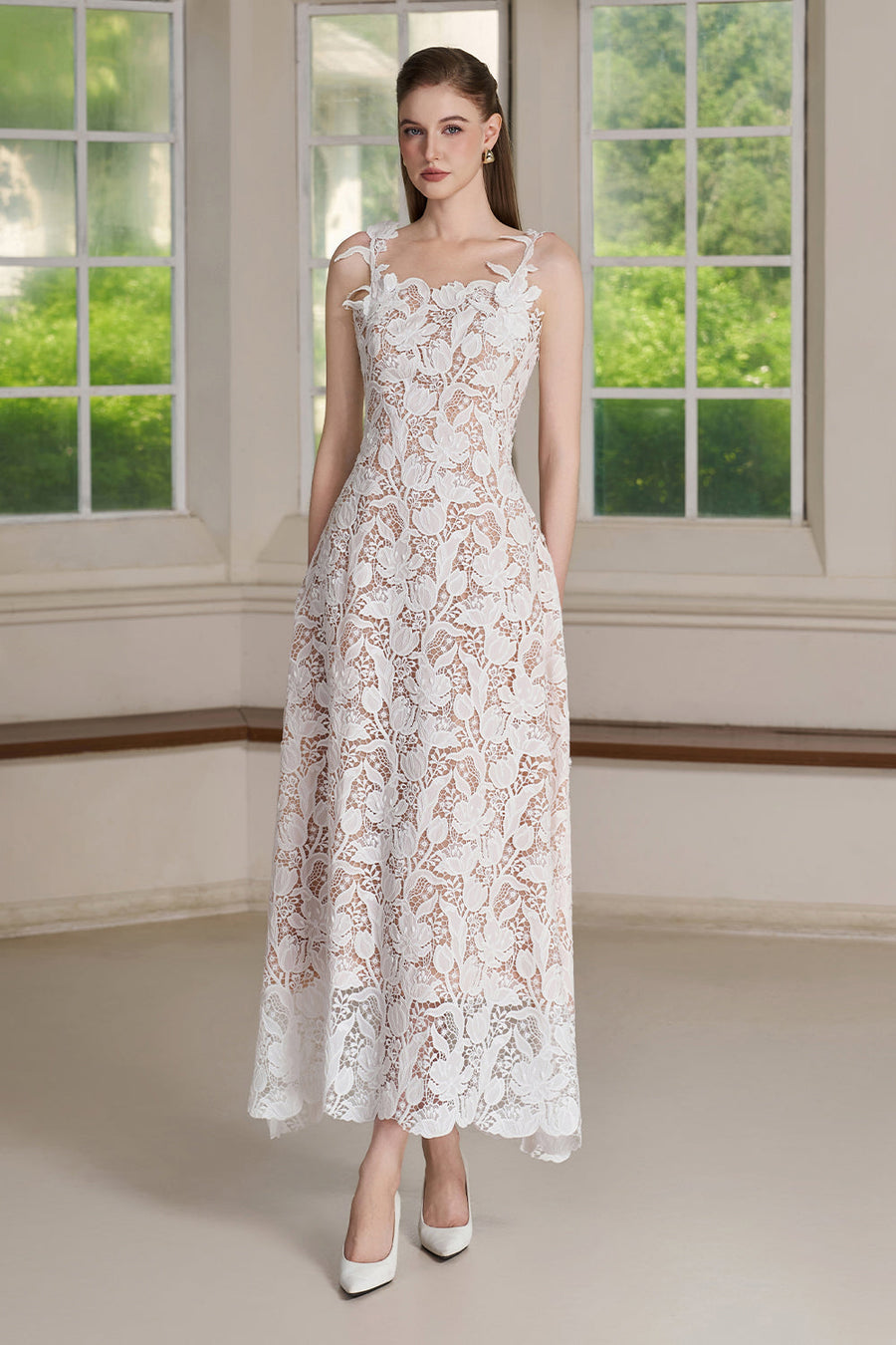 Zire Lace Midi Dress 6