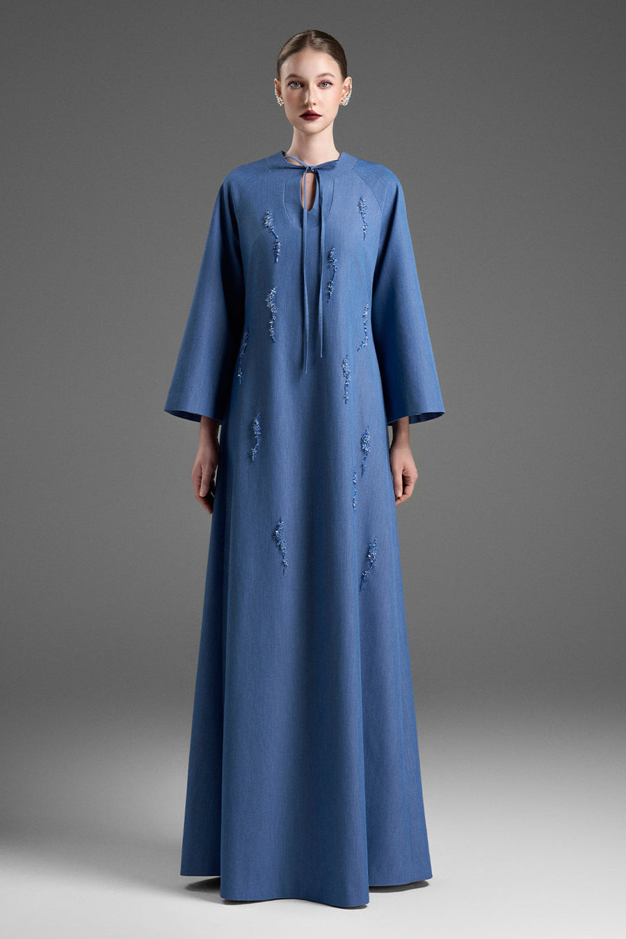 Zora Keyhole Neck Bead Maxi Dress 1