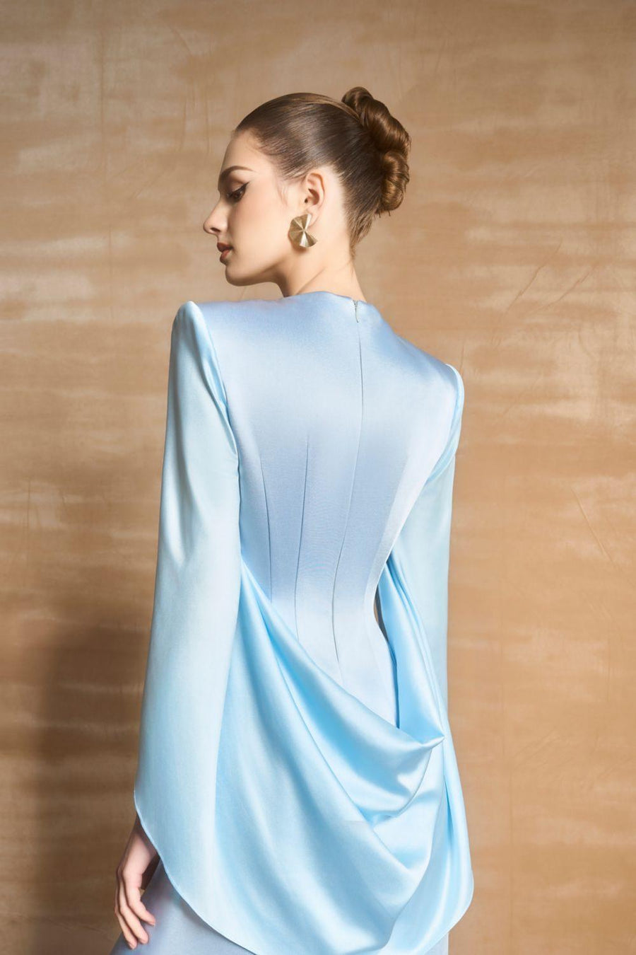 Aceson Sheath Cape Sleeved Velvet Mini Dress Mini Dress Maison des Copains