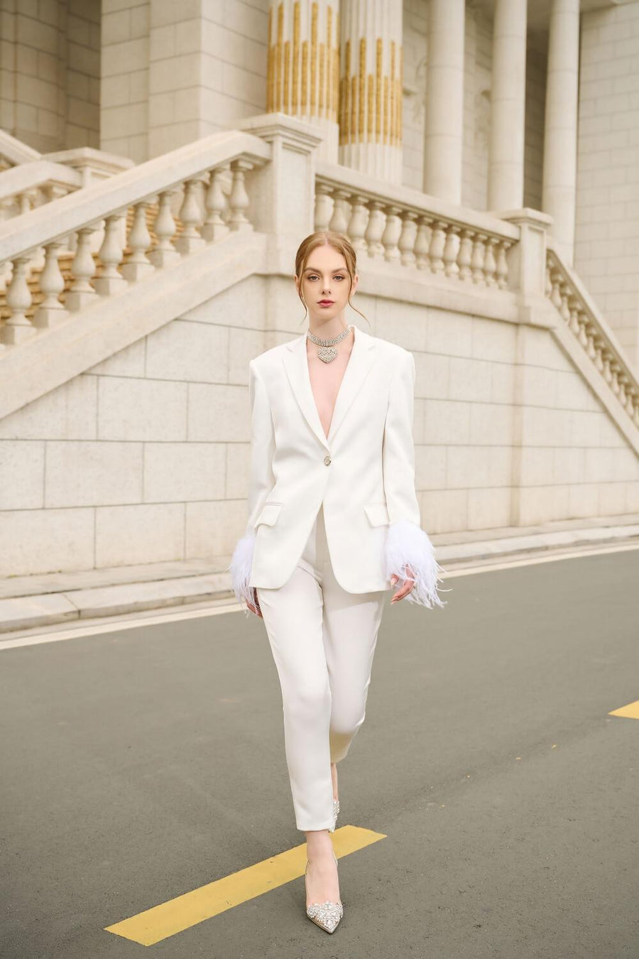 Adria Tapered Pants White Pants 21Six