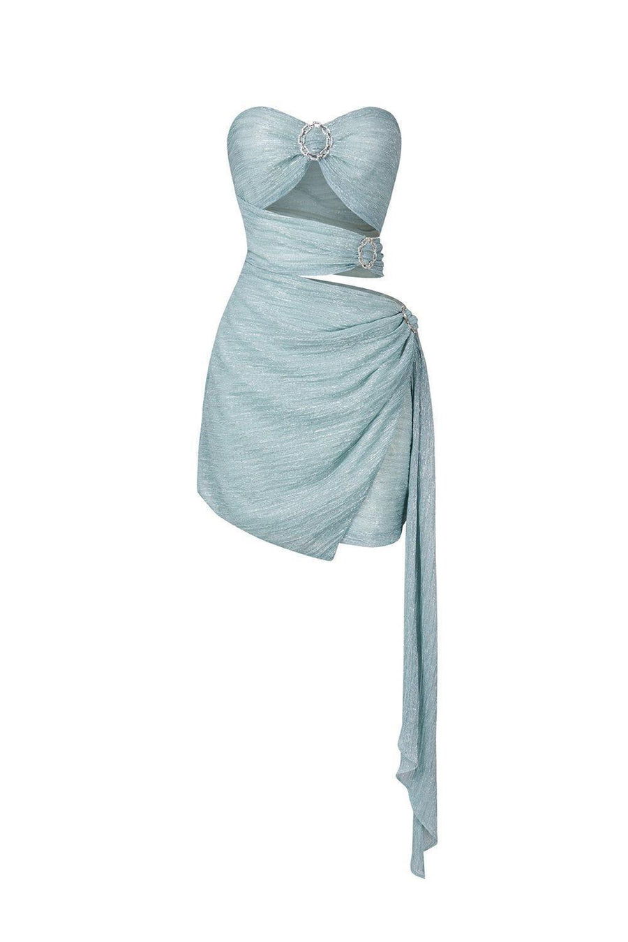 Adriana Wrap Cut-Out Mesh Mini Dress Mini Dress LASSY