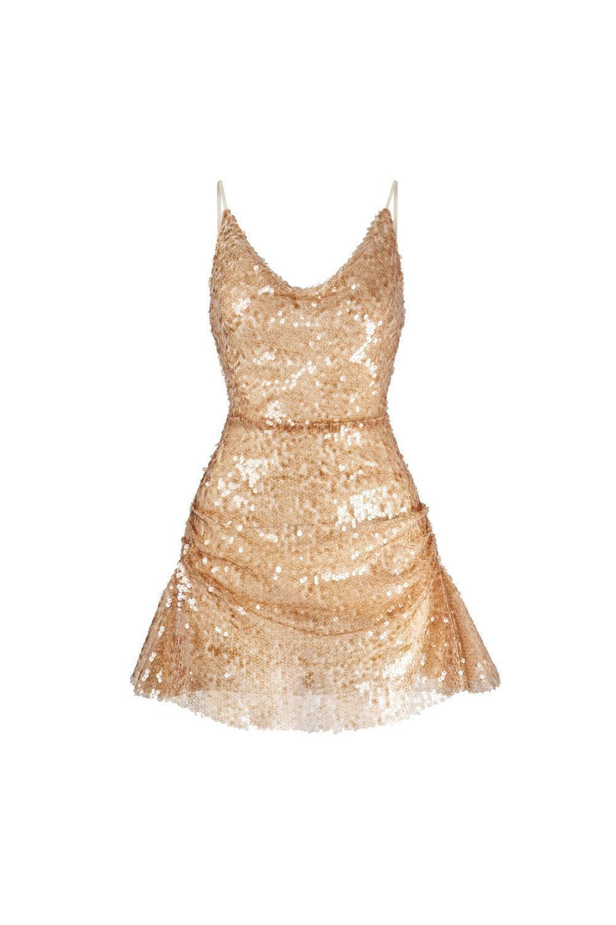 Aitana A-line Scoop Neck Mesh Sequin Mini Dress Mini Dress LASSY