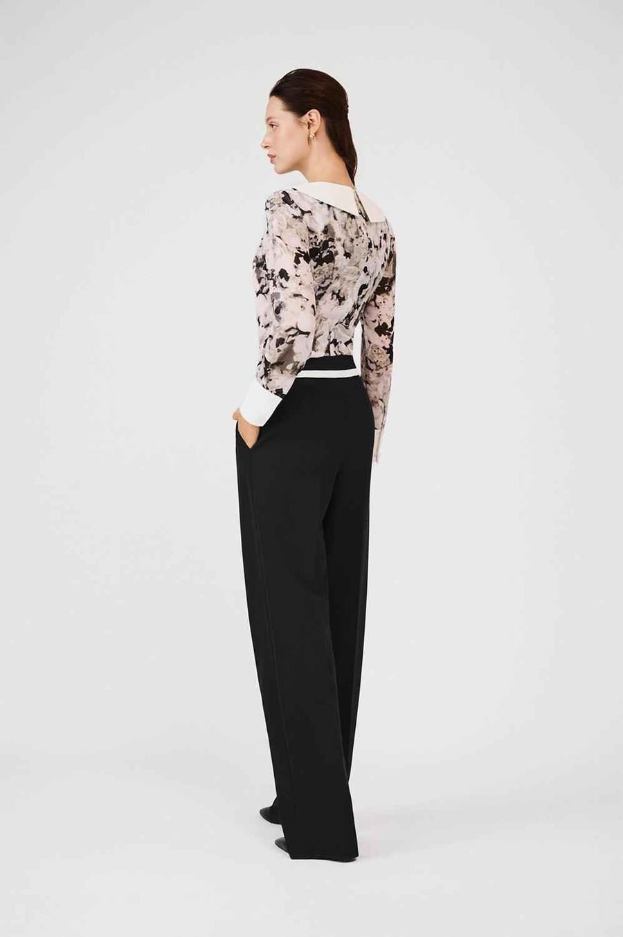 Alena Straight Double Breasted Chiffon Shirt
