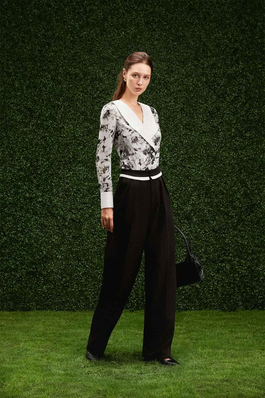Alena Straight Double Breasted Chiffon Shirt