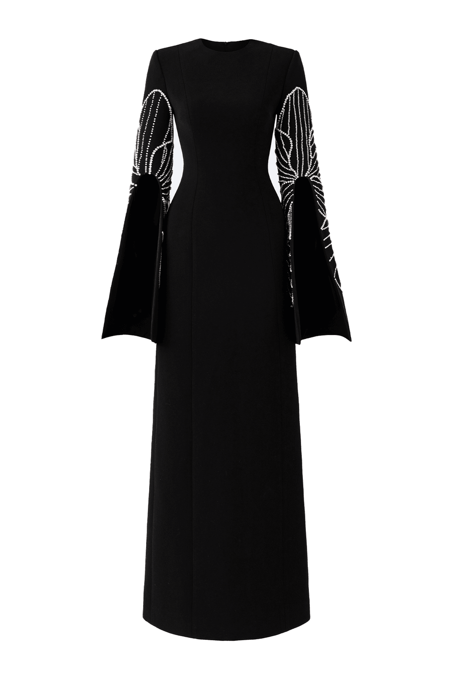 Alexa Sheath Split Sleeved Crepe Midi Dress Midi Dress TRACY STUDIO
