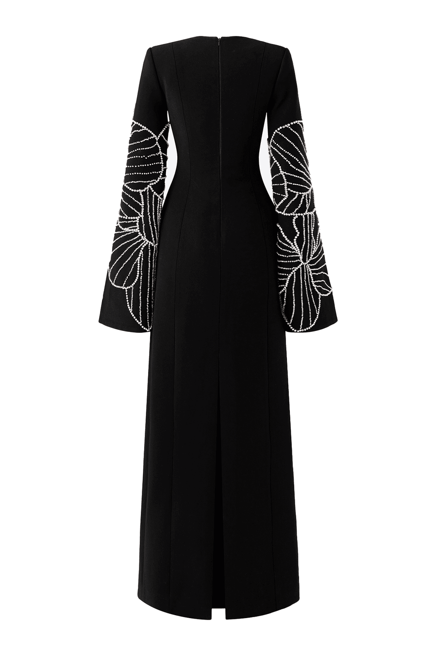 Alexa Sheath Split Sleeved Crepe Midi Dress Midi Dress TRACY STUDIO