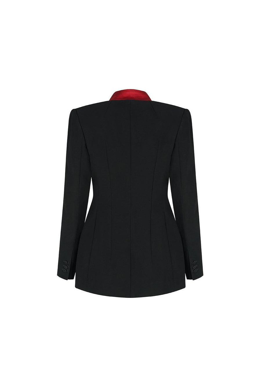 Alva A-line Flap Pocket Poly Silk Blazer 4