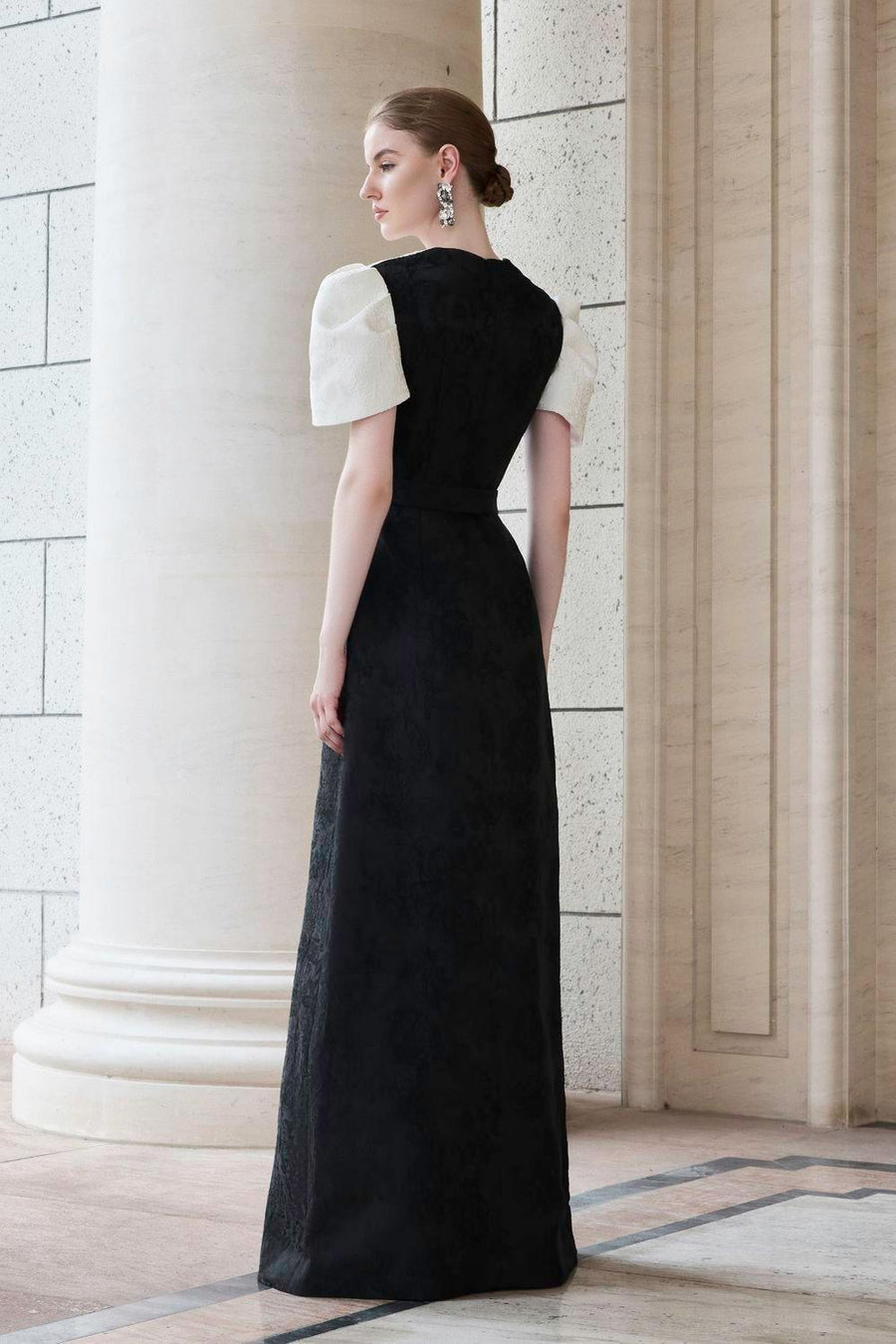 Ambrosia A-line Cut-Out Jacquard Floor Length Dress Gown Dress I.H.F Atelier