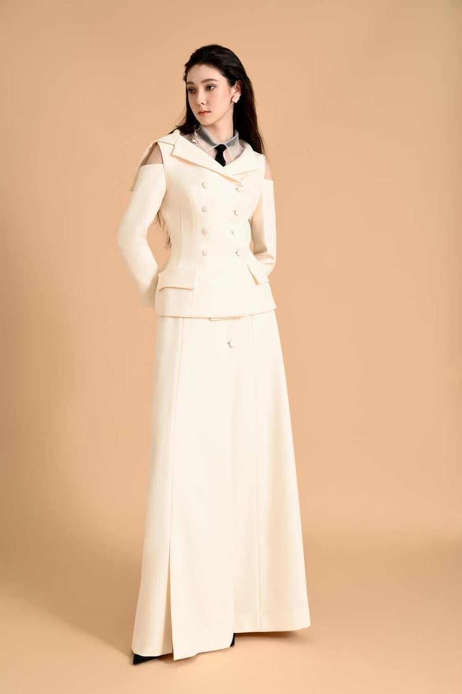 Amelia Open-Shoulder Blazer Blazer Maison des Copains