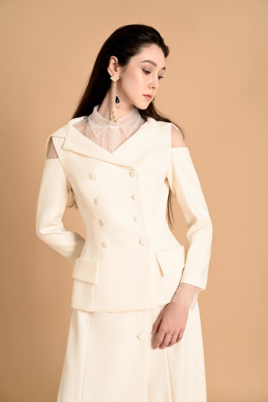Amelia Open-Shoulder Blazer Blazer Maison des Copains