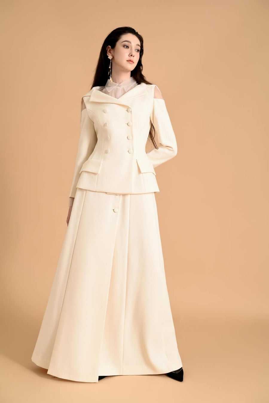 Amelia Open-Shoulder Blazer Blazer Maison des Copains