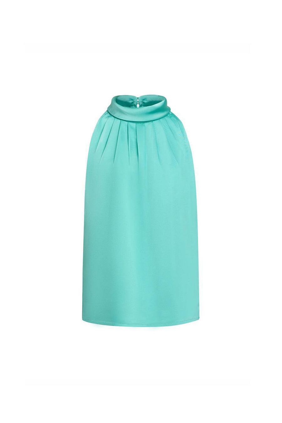 Amelia Straight High Neck Satin Top 1