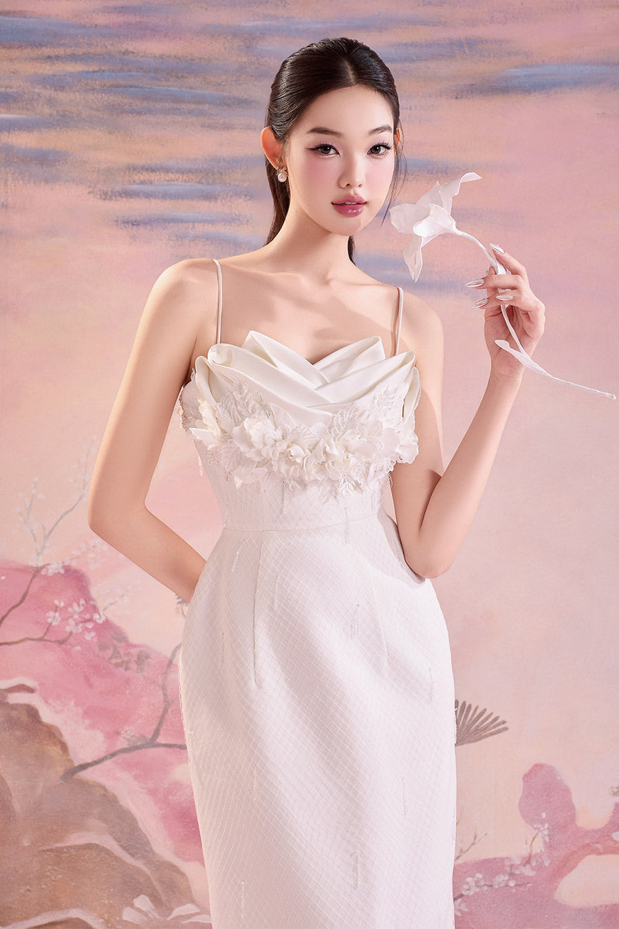 Jandi Pegged Floral Polycotton Midi Dress Midi Dress Angeletta