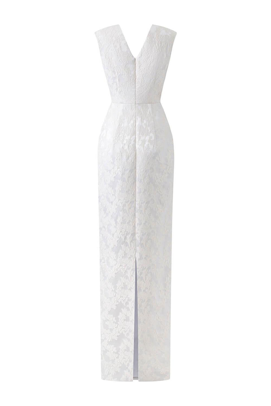 Animus Pegged Sleeveless Jacquard Floor Length Dress Gown Dress I.H.F Atelier