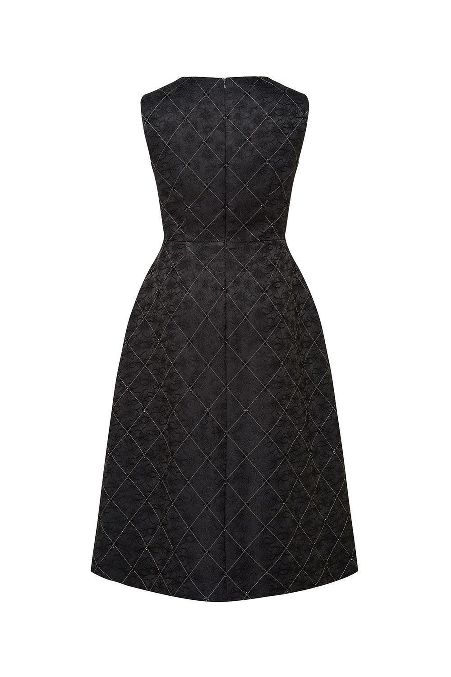 Aurora A-line Draped Brocade Midi Set 10