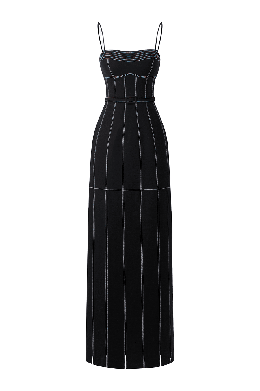 Ava Slit Spaghetti Strap Crepe Midi Dress Midi Dress TRACY STUDIO