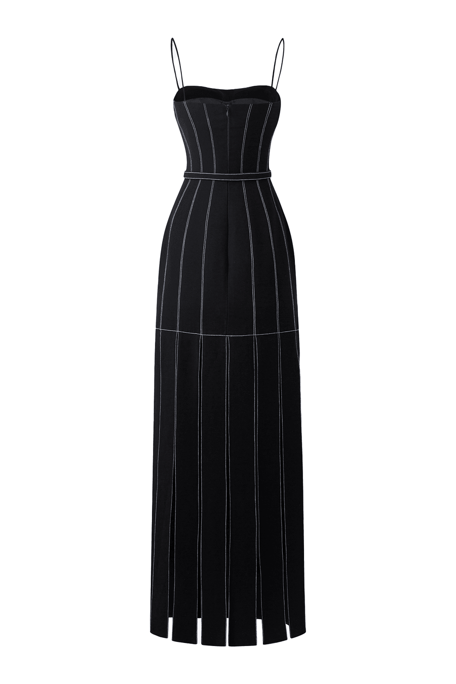 Ava Slit Spaghetti Strap Crepe Midi Dress Midi Dress TRACY STUDIO