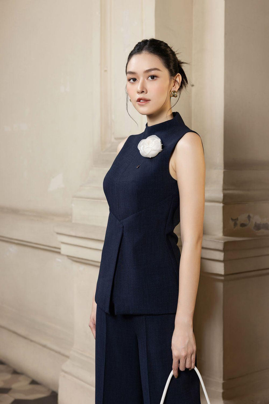 Ayla Peplum Sleeveless Polycotton Top 3