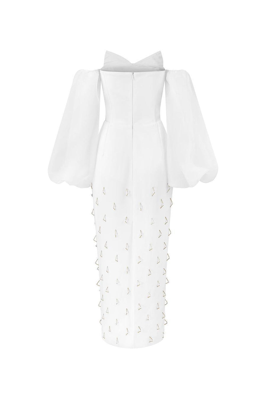 Azalea Bodycon Off-Shoulder Organza Cotton Midi Dress Midi Dress Calista de Minh Thanh