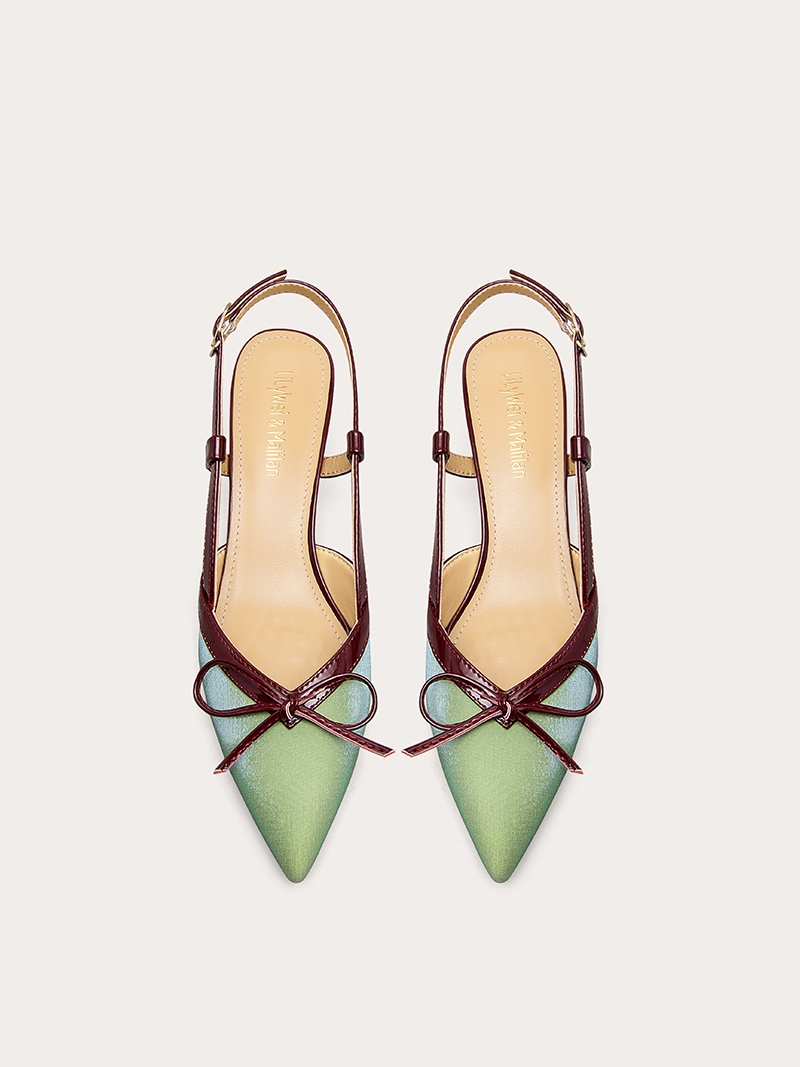 Lily Wei [Peninsula Love Letter] The same green high-end sandals on the show 3cm high heels large size 41-43 Shoes RESSALINA