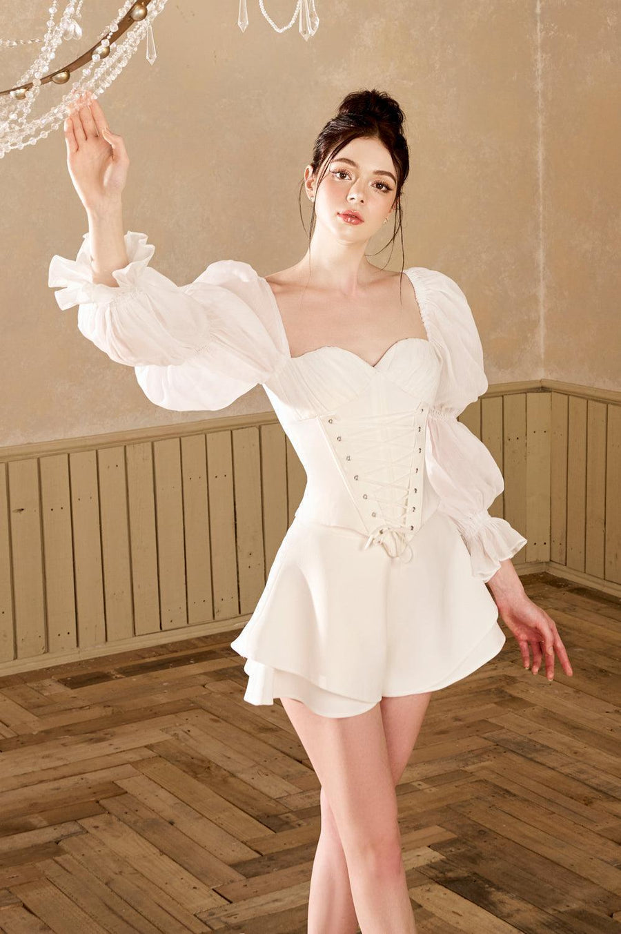 Bae Layered Flared Silk Linen Mini Shorts Shorts Sissy Nation