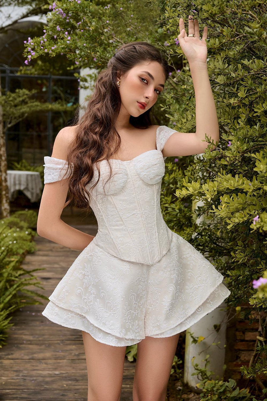 Bae Layered Flared Silk Linen Mini Shorts Shorts Sissy Nation