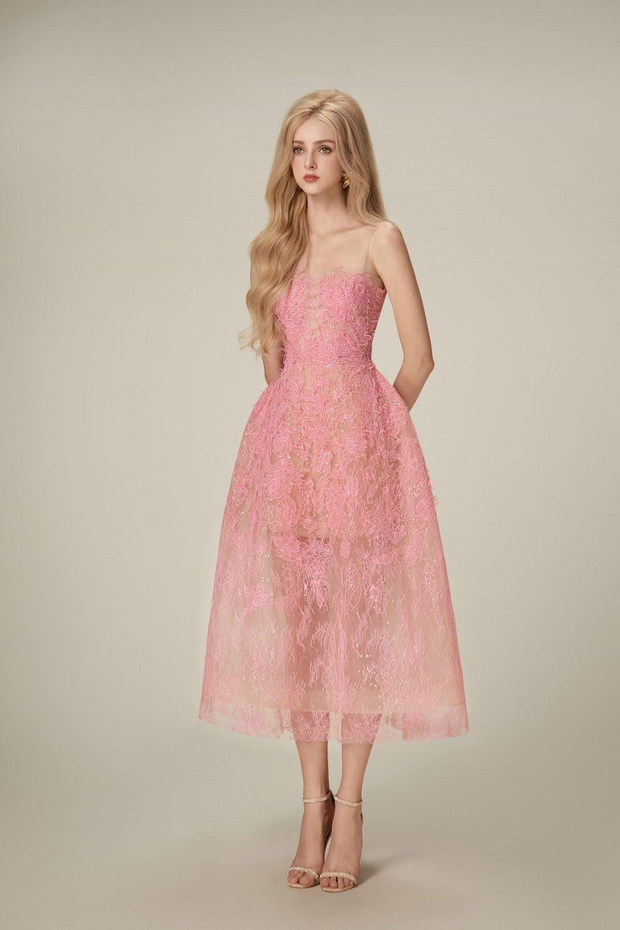 Bead Lace Midi Dress 10