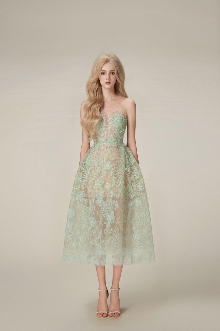 Bead Lace Midi Dress 12