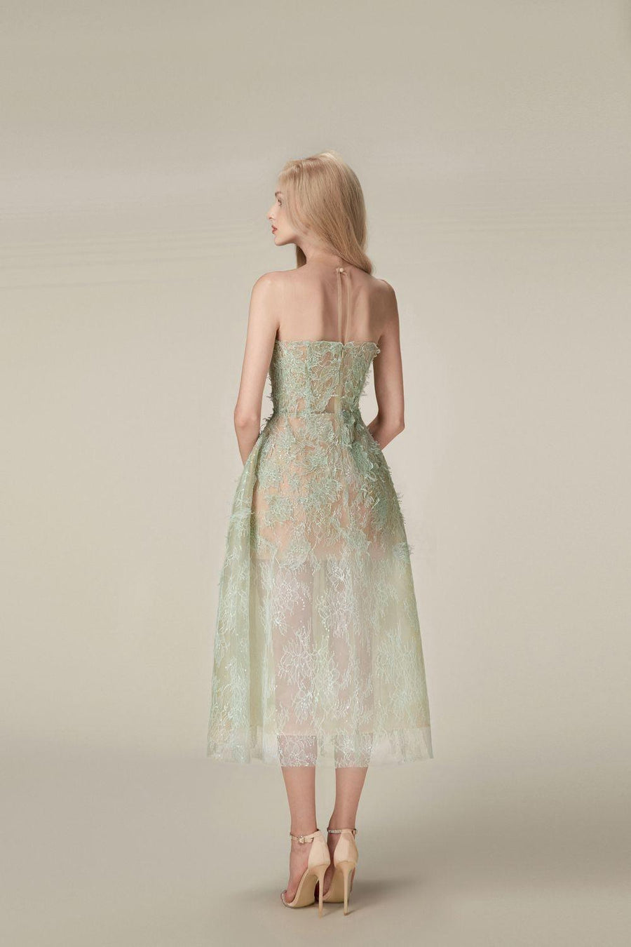 Bead Lace Midi Dress 14