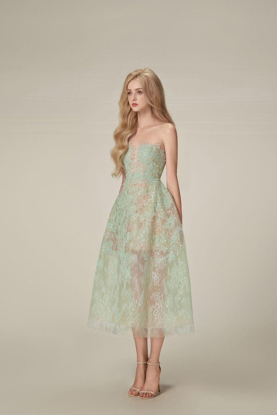 Bead Lace Midi Dress 15