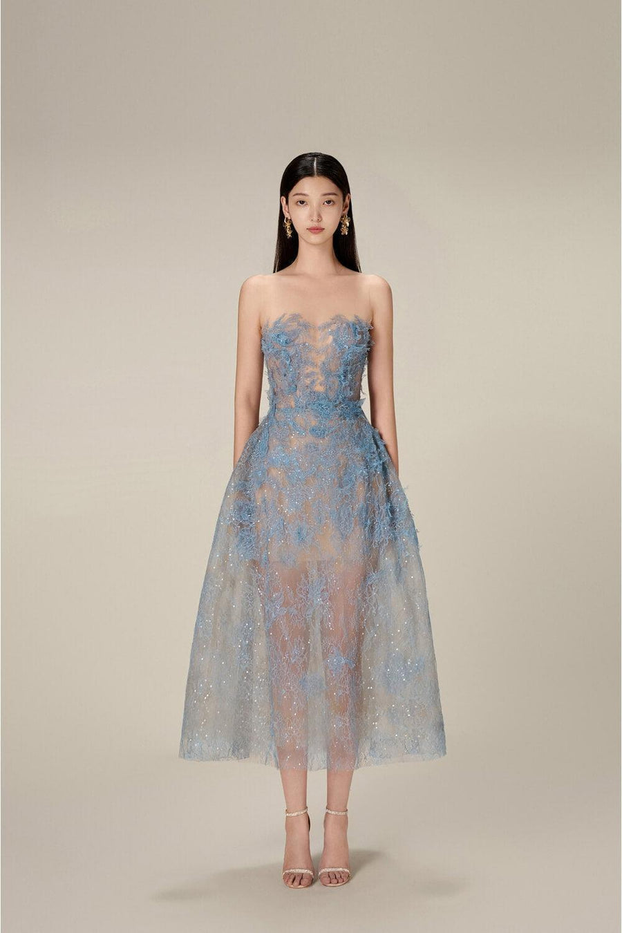 Bead Lace Midi Dress 17