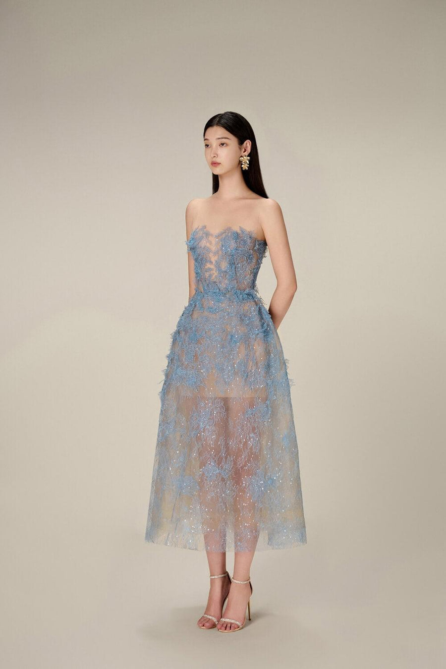 Bead Lace Midi Dress 19