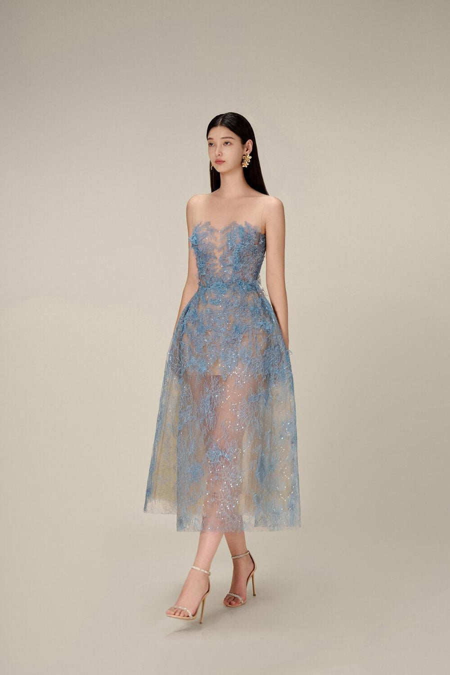 Bead Lace Midi Dress 21