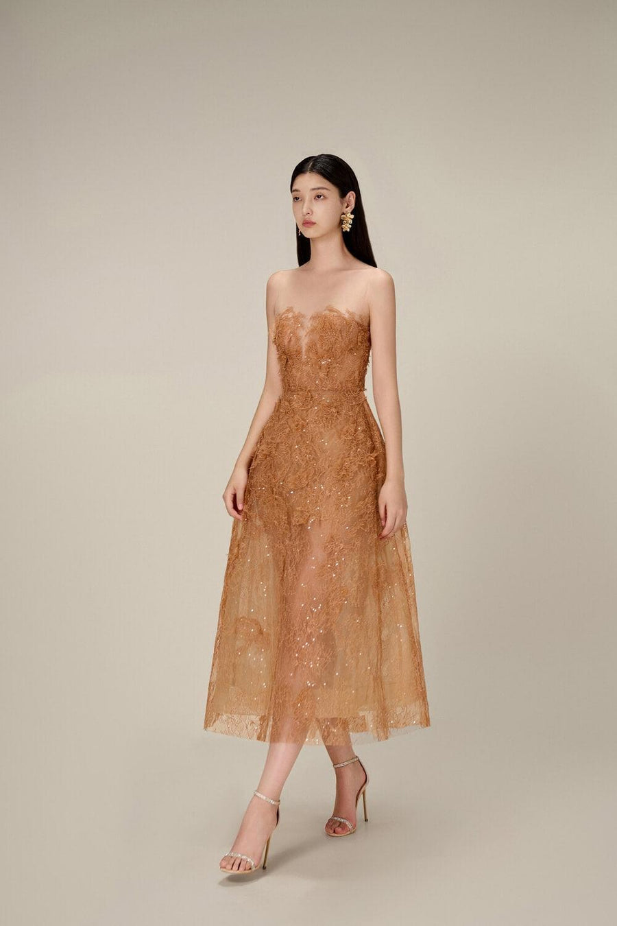 Bead Lace Midi Dress 25