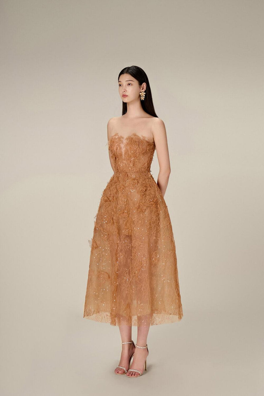 Bead Lace Midi Dress 27