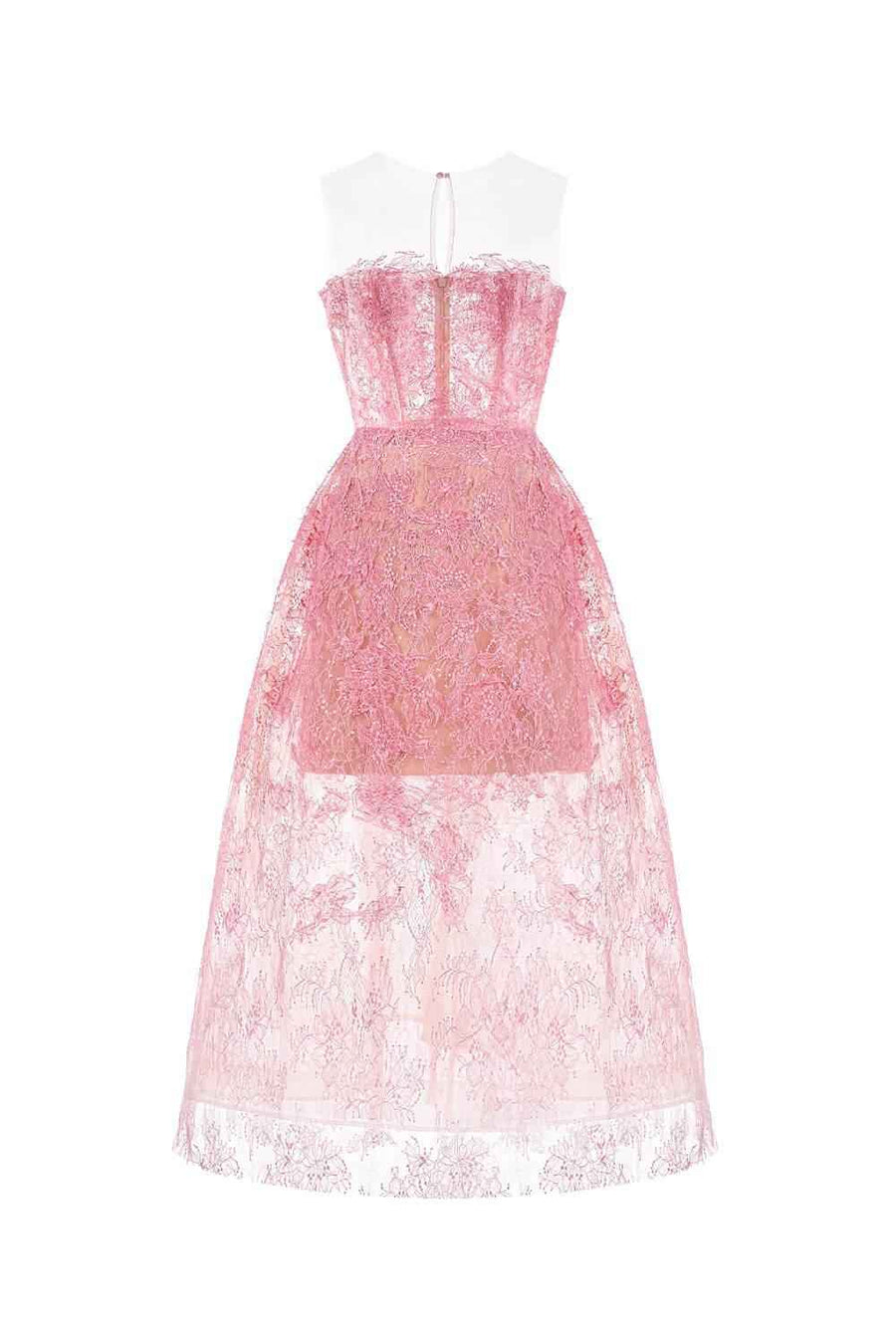 Bead Lace Midi Dress