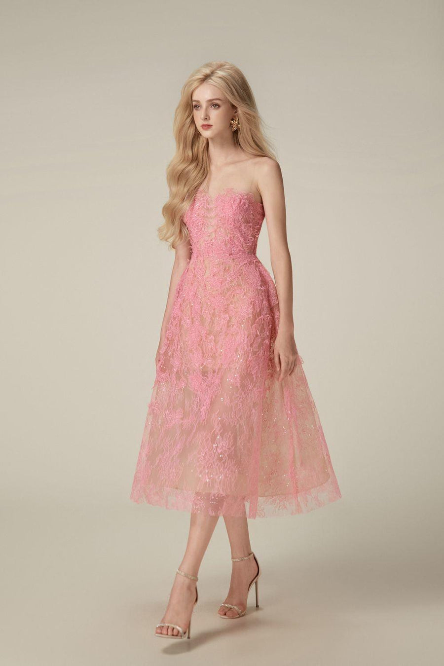 Bead Lace Midi Dress 9