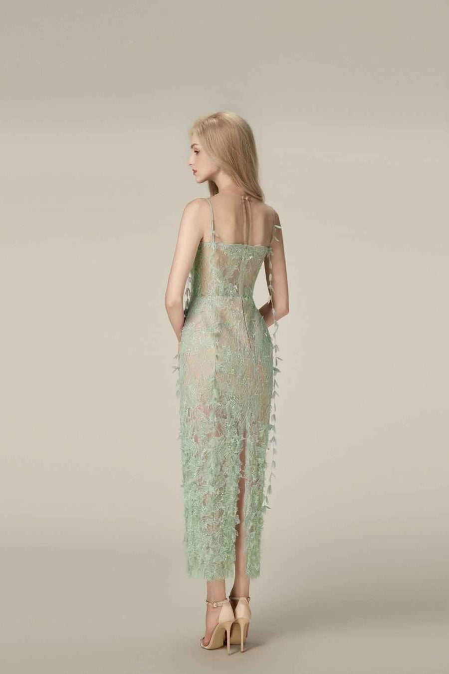 Bead Lace Pencil Dress